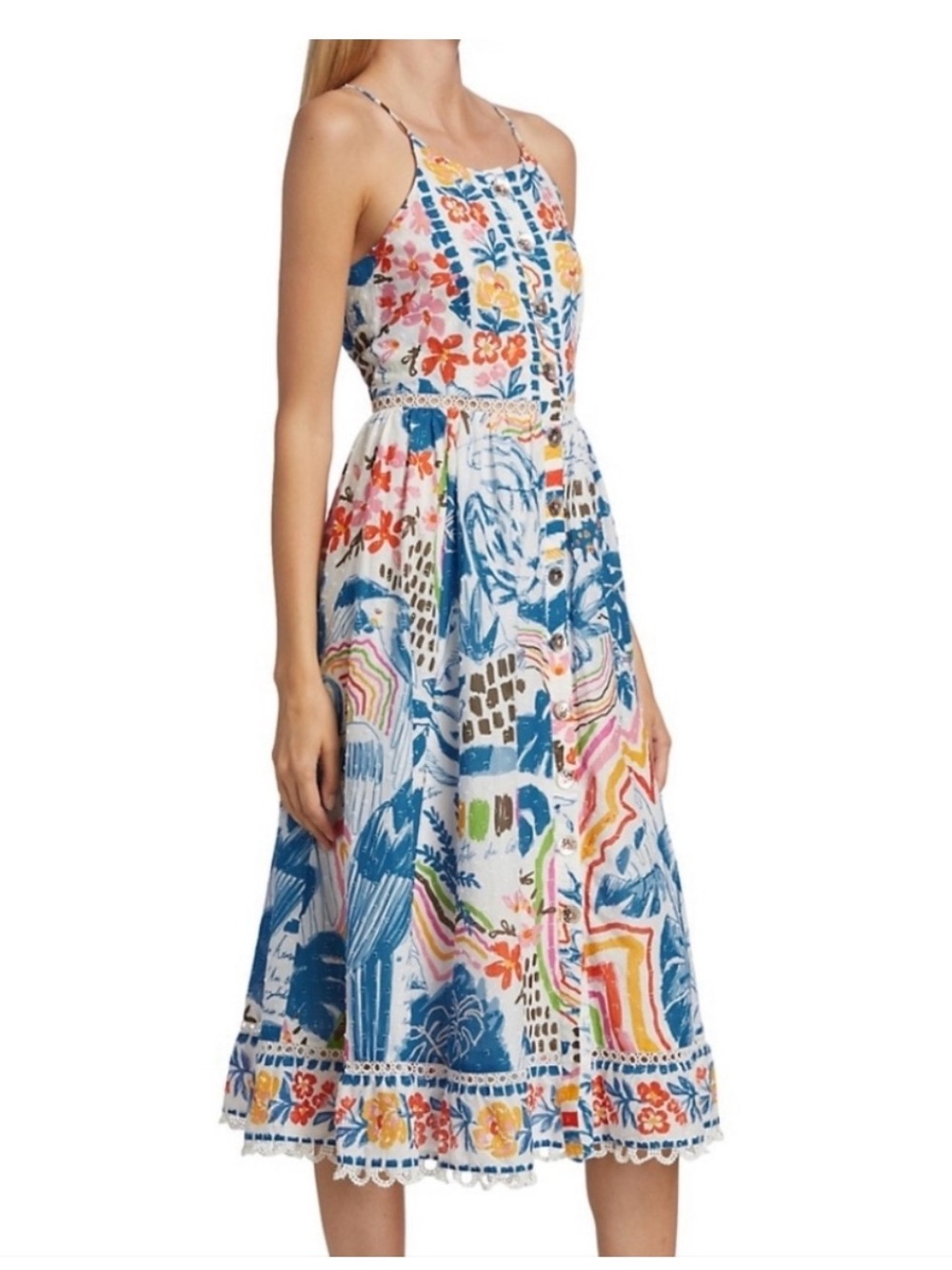 FARM Rio Multicolor Wild Brazil Midi Dress - Picture 9 of 10